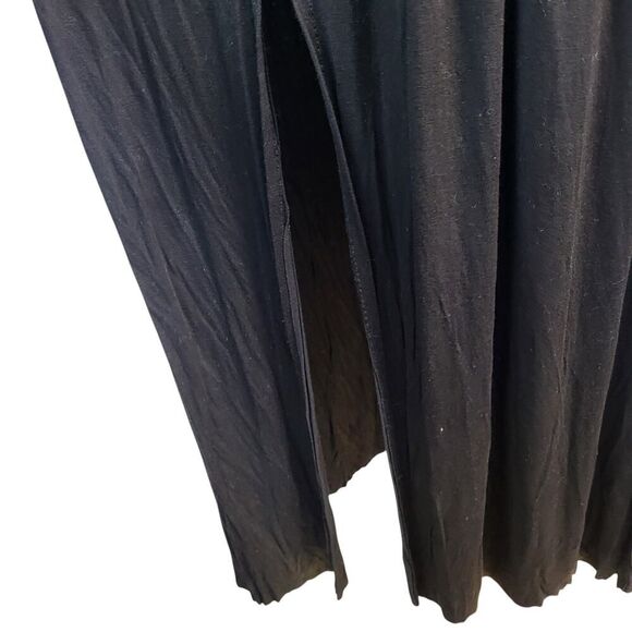 NEW POL Small Black Maxi Dress / Lingerie | Lace Cutout & Smocked Bodice 2 Slits - Picture 13 of 15